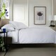 image 3 of 240 Thread Count 100% Cotton White Duvet Cover Set – Ridgeway Sateen Striped with Piped Detailing White | Super King