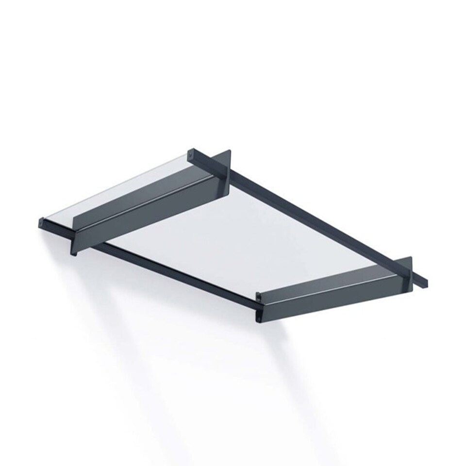 image 1 of Patio Cover Nancy Door Awning Canopy Nancy 1500 Clear - Acrylic - L150.5 x W94 x H14 cm - Grey Grey