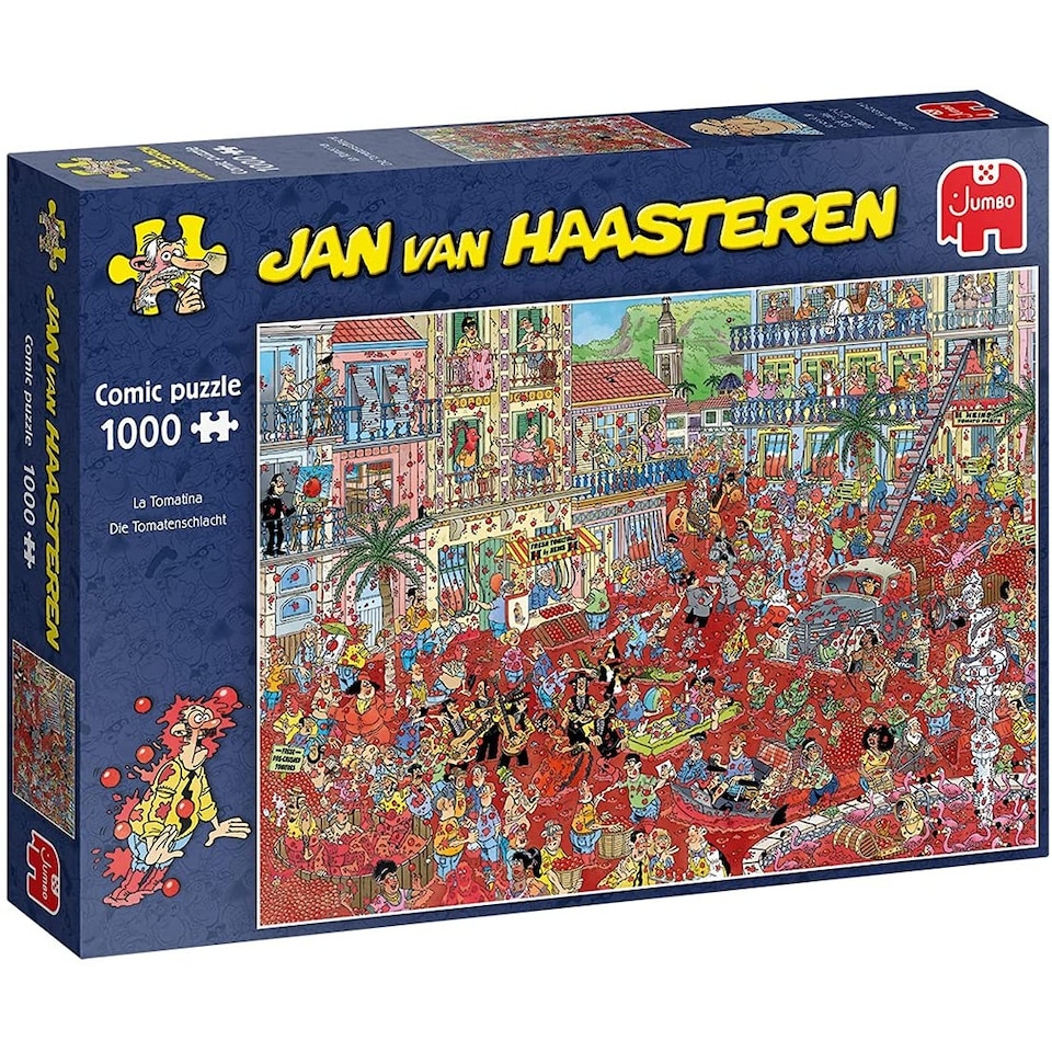 image 1 of Jan van Haasteren La Tomatina 1000 Piece Jigsaw Puzzle