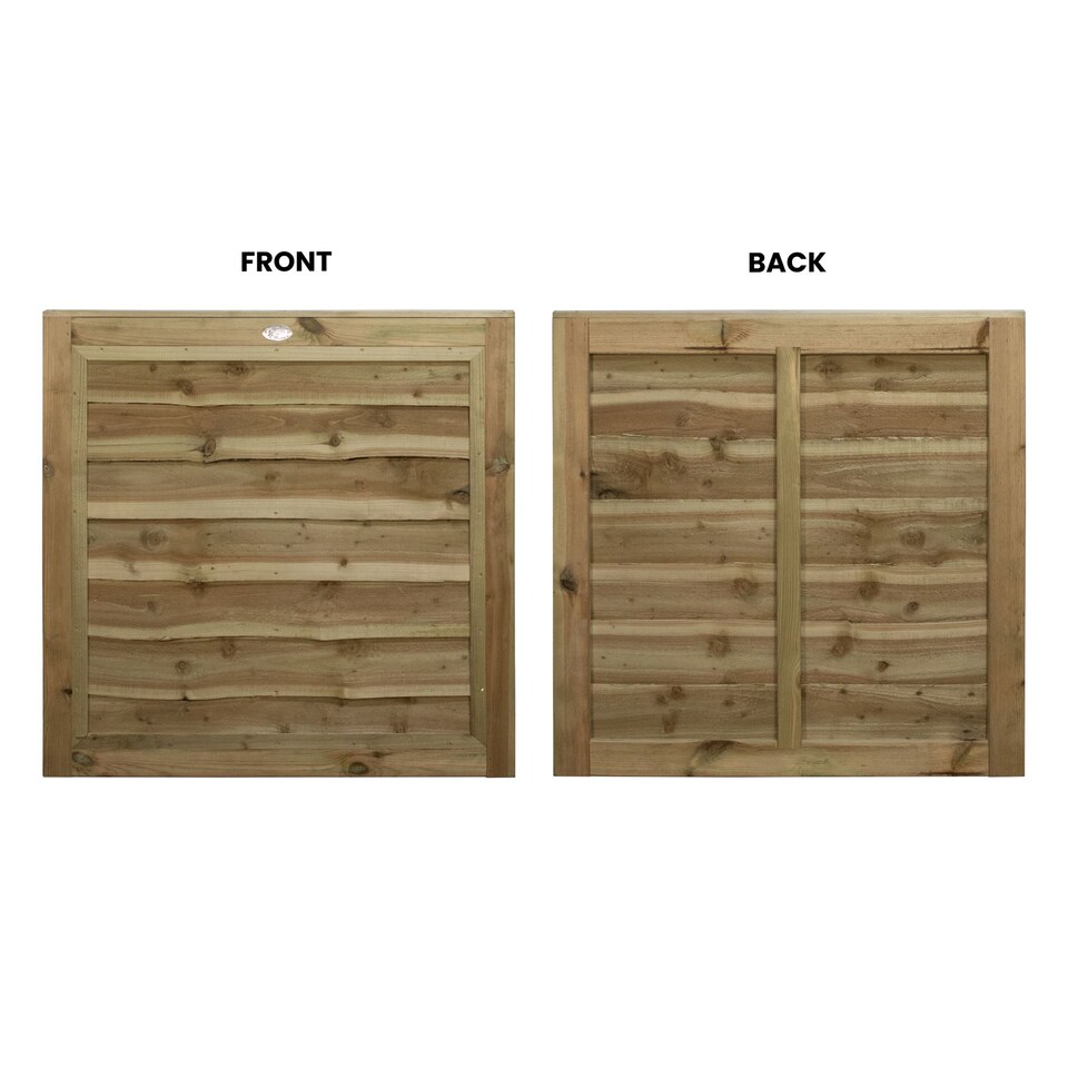 image 1 of Waney Lap Garden Gate 3ft x 3ft Treated Wooden Affordable Pedestrian Side Door