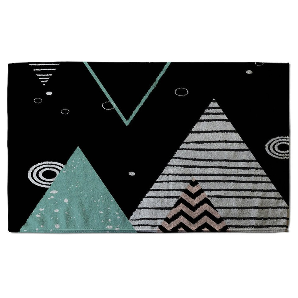 image 1 of Triangles, Circles & Zig Zag Patterns (Kitchen Towel)