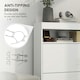 image 8 of HOMCOM Wall Mounted or Freestanding Shoe Cabinet with 2 Flip Drawers, White