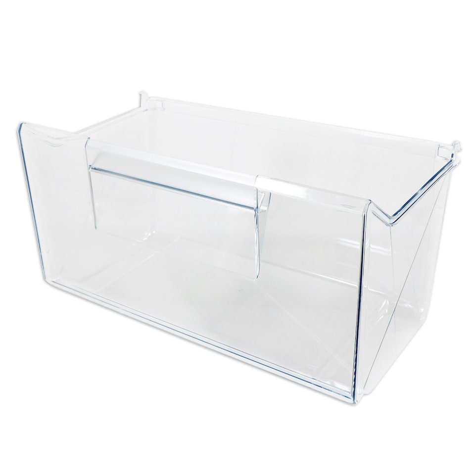 image 1 of SPARES2GO Bottom Drawer for Zanussi ZNFN ZNFR ZNHN ZNHR ZNLK ZNLN ZNLR ZNNN ZUNN Fridge Freezer Lower Container Box Clear