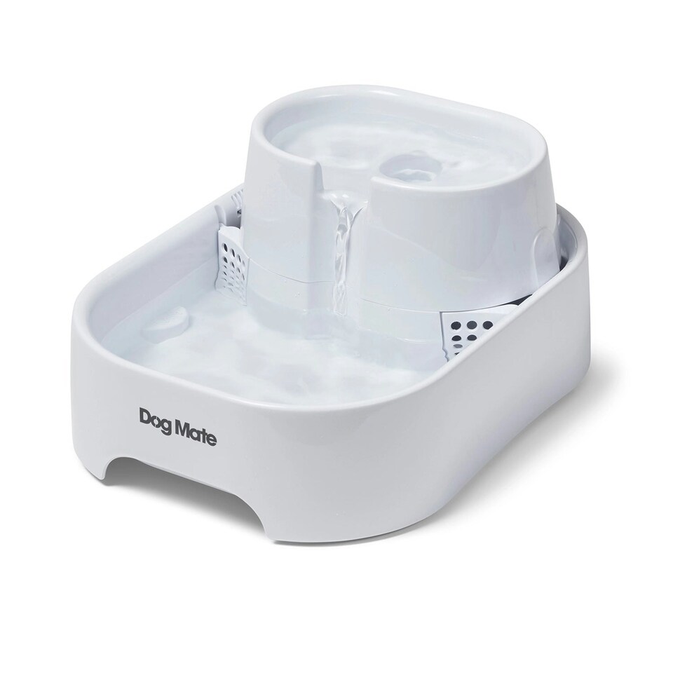 image 1 of Dog Mate Large Two-level Six-litre Pet Fountain – White (385) White