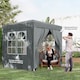 image 7 of Outsunny 2 x 2 m Garden Pop Up Gazebo, Wedding Party Tent Marquee, Water Resistant Awning Canopy With Sidewalls, Windows, Carry Bag, Grey