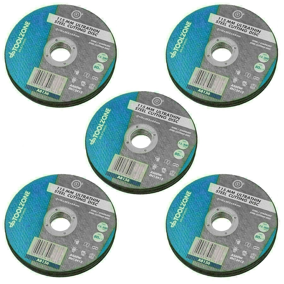 image 1 of Ultrathin 115mm x 1mm Metal Steel Cutting Discs For 4-1/2" Angle Grinders 50pc