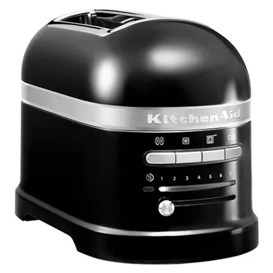 image 1 of KitchenAid Artisan Onyx Black 2 Slot Toaster and Kettle Set