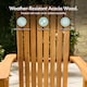 image 4 of Vonhaus Hudson Folding Adirondack Garden Chair with Teak Oil Acacia Wooden Finish