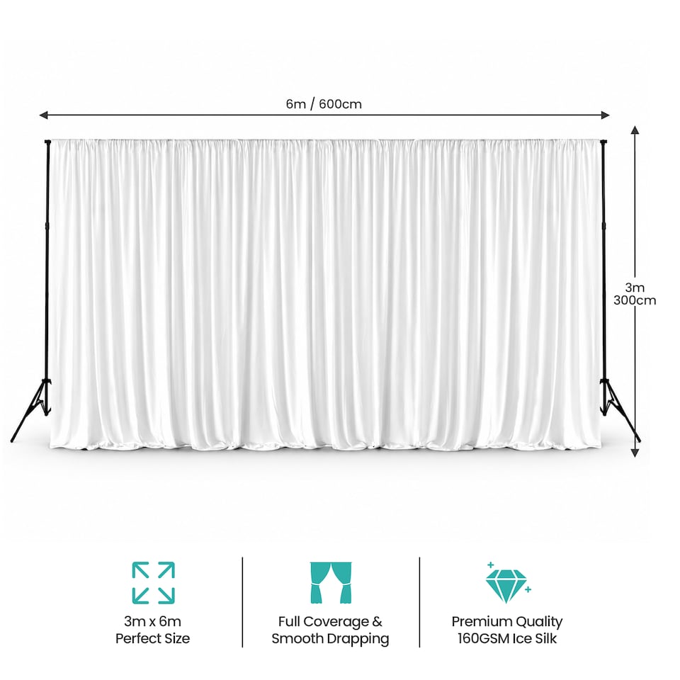 image 1 of 3x6m Spandex Backdrop Photography Background Drapes with Rod Pocket