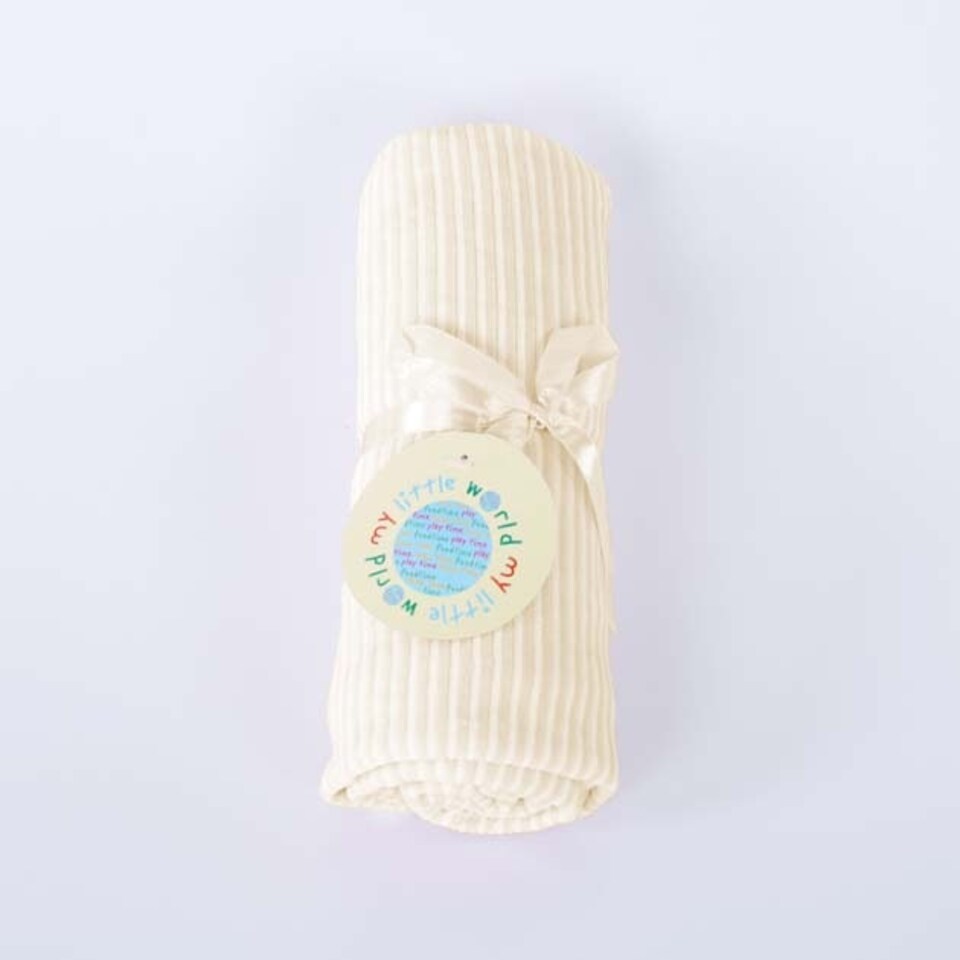 Stripes Velour soft stripe Blanket - Cream - 70cm x 90cm Cream