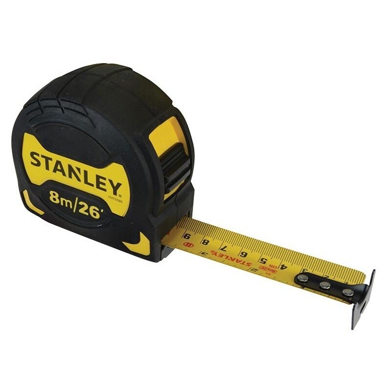 Stanley Hand Tools Grip Pocket Tape - Multi Colour - 8m/26ft (Width 28mm)