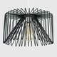 image 2 of ValueLights Modern Black Non Electric Metal Wire Design Cylinder Shaped Light Pendant Shade