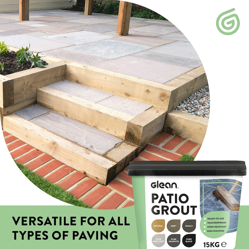 image 1 of Glean Patio Grout - Black - 15kg
