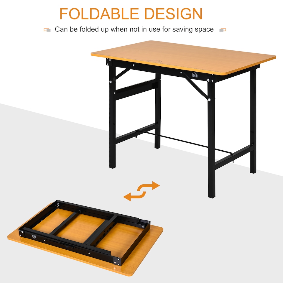 image 1 of HOMCOM Heavy Duty DIY Metal Garage Workbench Storage Drawer Table Wood Surface