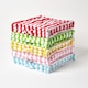 image 6 of Homescapes Cotton Red Thick Stripe Floor Cushion - 50 x 50 cm | Red | 50 x 50 cm