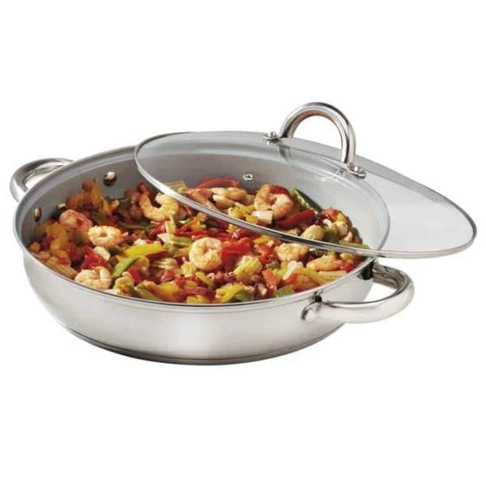 image 1 of Cooks Professional Saute Pan | Non-Stick Ceramic Coating | 4.5 Litre Capacity | Glass Lid
