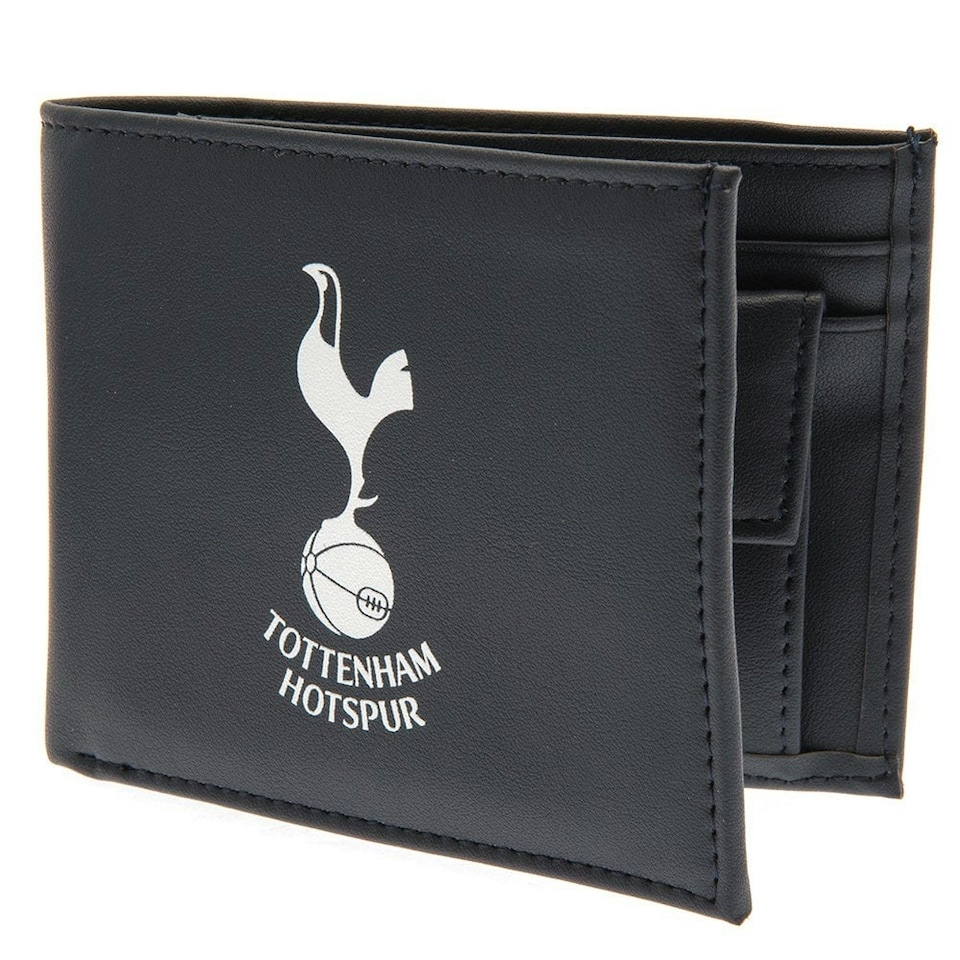 image 1 of Tottenham Hotspur FC Crest PU Wallet - Black/White - One Size