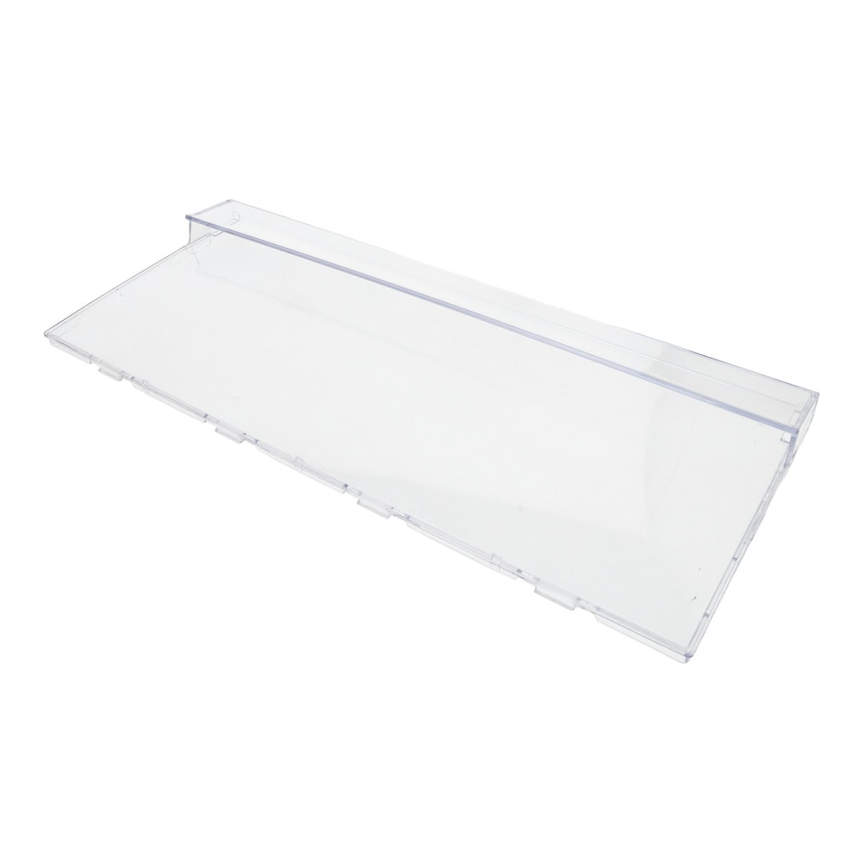 image 1 of Beko Freezer Drawer Front Basket Handle Cover 445mm x 190mm Clear