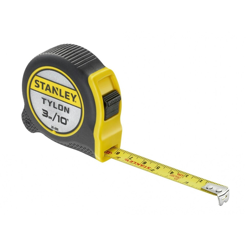 image 1 of Stanley Hand Tools Tylon Pocket Tape - Multi Colour - 3m/10ft (Width 12.7mm) Loose