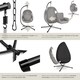 image 5 of Hanging Egg Chair Anika - with frame and extra thick seat cushion | Grey | light grey | One Size | 1