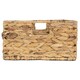 image 3 of Water Hyacinth Shallow Rectangular Storage Basket Brown | Brown | L