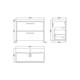 image 2 of Balterley Winshill Contemporary 2 Drawer Wall Hung Vanity Unit with Thin Edge Basin, Grey, 800mm