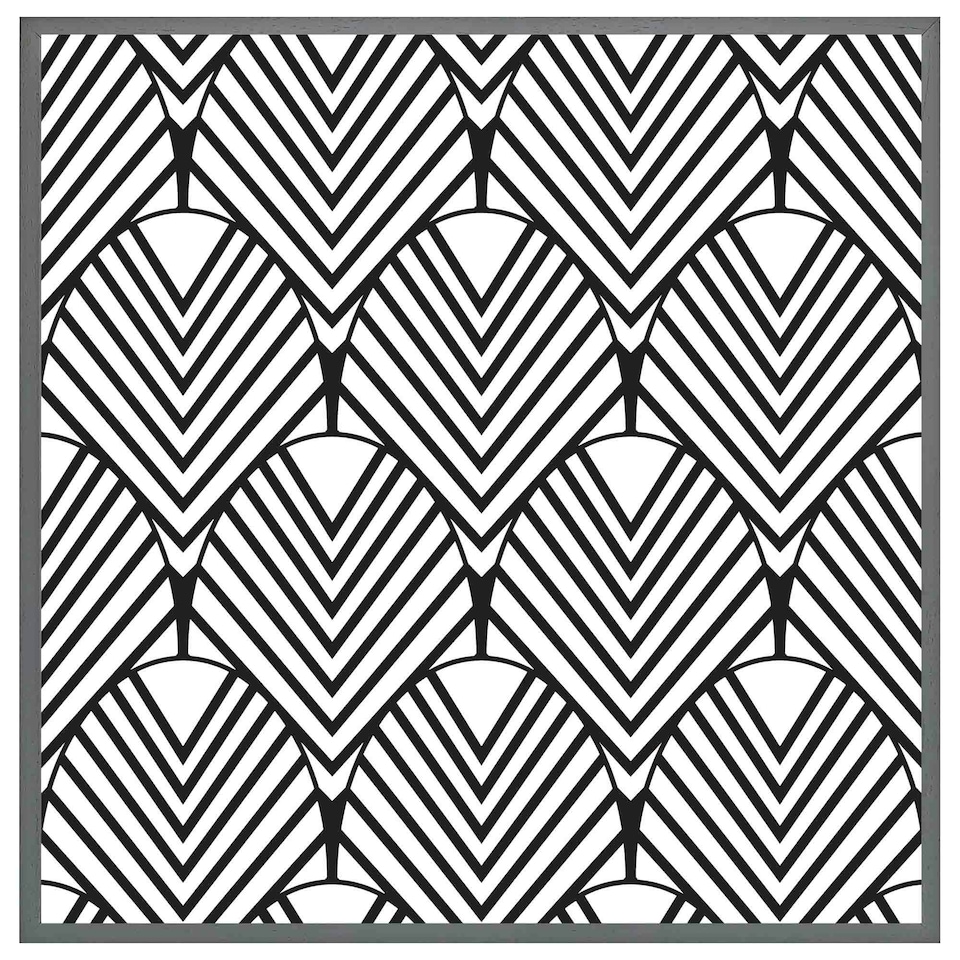 image 1 of Black geometric decoration (Picture Frame) Black | XL