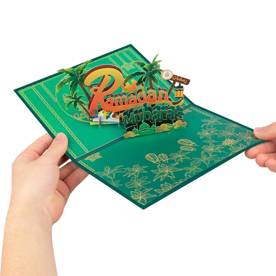 image 1 of Lanterns of Blessing 3D Pop Up Mubarak Ramadan Card