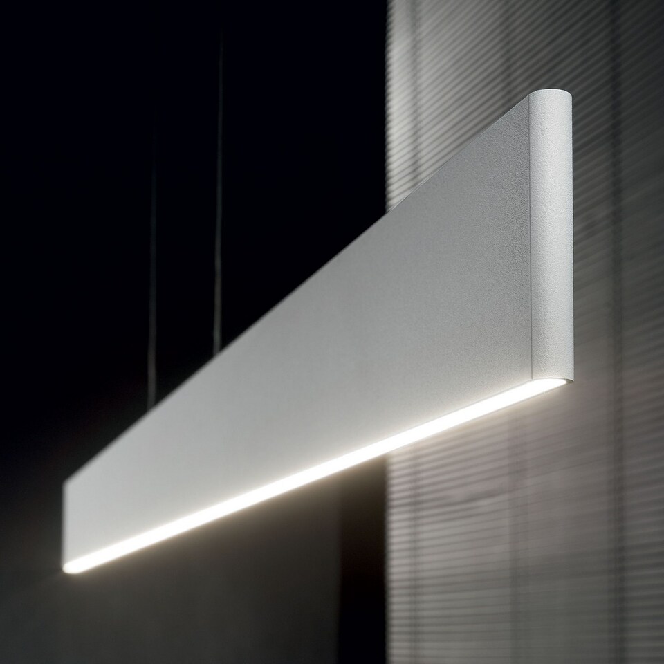 image 1 of Desk LED 1 Light Ceiling Pendant Bar White