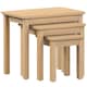 image 8 of Vida Designs Oakridge Set of 3 Nest of Tables Sofa Side End Table, Oak