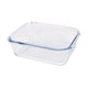 image 1 of Argon Tableware Rectangular Glass Cake Dish - 20cm x 15cm | Clear | Clear | 20cm x 15cm