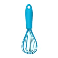 Interiors by Premier Blue Pink Silicone Whisk, Non-Stick, Heat-Resistant to 240°C, Ergonomic Handle with Hanging Loop