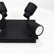 image 2 of ValueLights Benton Black IP44 Square Bathroom Ceiling Light Black