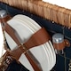 image 5 of Elegant 4 Person Blue Tweed Fitted Picnic Basket