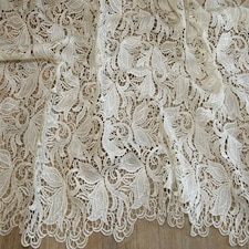 Cream Heavy Guipure Lace Fabric for Bridal, Dressmaking, 137cm / 53" Wide - per metre