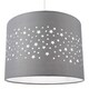 image 1 of Stars Decorated Children/Kids Soft Grey Cotton Bedroom Pendant or Lamp Shade | Grey | Grey | 1