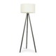 image 3 of ValueLights Barbro Grey Tripod Floor Lamp Cream Boucle Shade & Bulb
