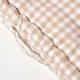 image 4 of Homescapes Cotton Gingham Check Beige Floor Cushion - 50 x 50 cm | Cream | Beige | 50 x 50 cm
