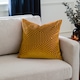 image 1 of Paoletti Evoke Cut Velvet Cushion | Gold | Gold | 45 x 45cm | 1