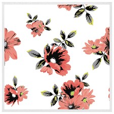 Pink flowers (Picutre Frame) White | XL