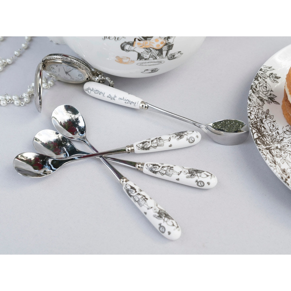image 1 of V&A Alice in Wonderland Teaspoon Set 4 Piece