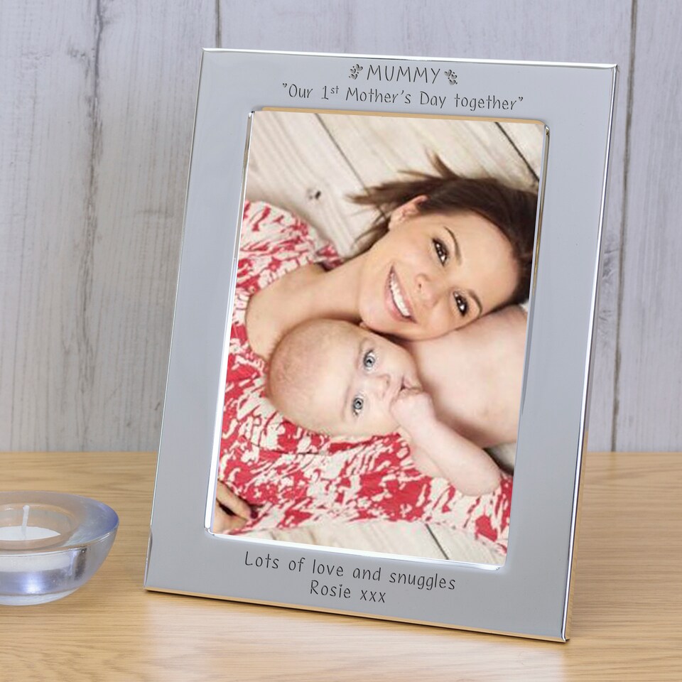 image 1 of Personalised Mummy Our 1st Mother's Day together Silver Plated Picture Frame 6x4