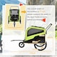 image 7 of PawHut 2 in 1 Dog Bike Trailer Pet Stroller for Large Dogs W/ Hitch - Green