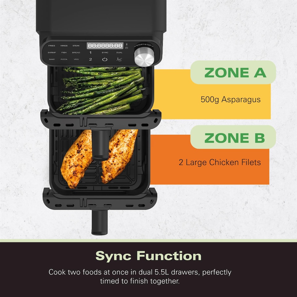 image 1 of Hamilton Beach XXL Dual Stack 11L Air Fryer