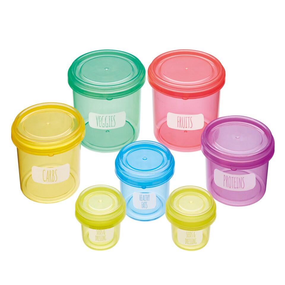 image 1 of KitchenCraft Portion Control Pots Multicolour 7 Pack