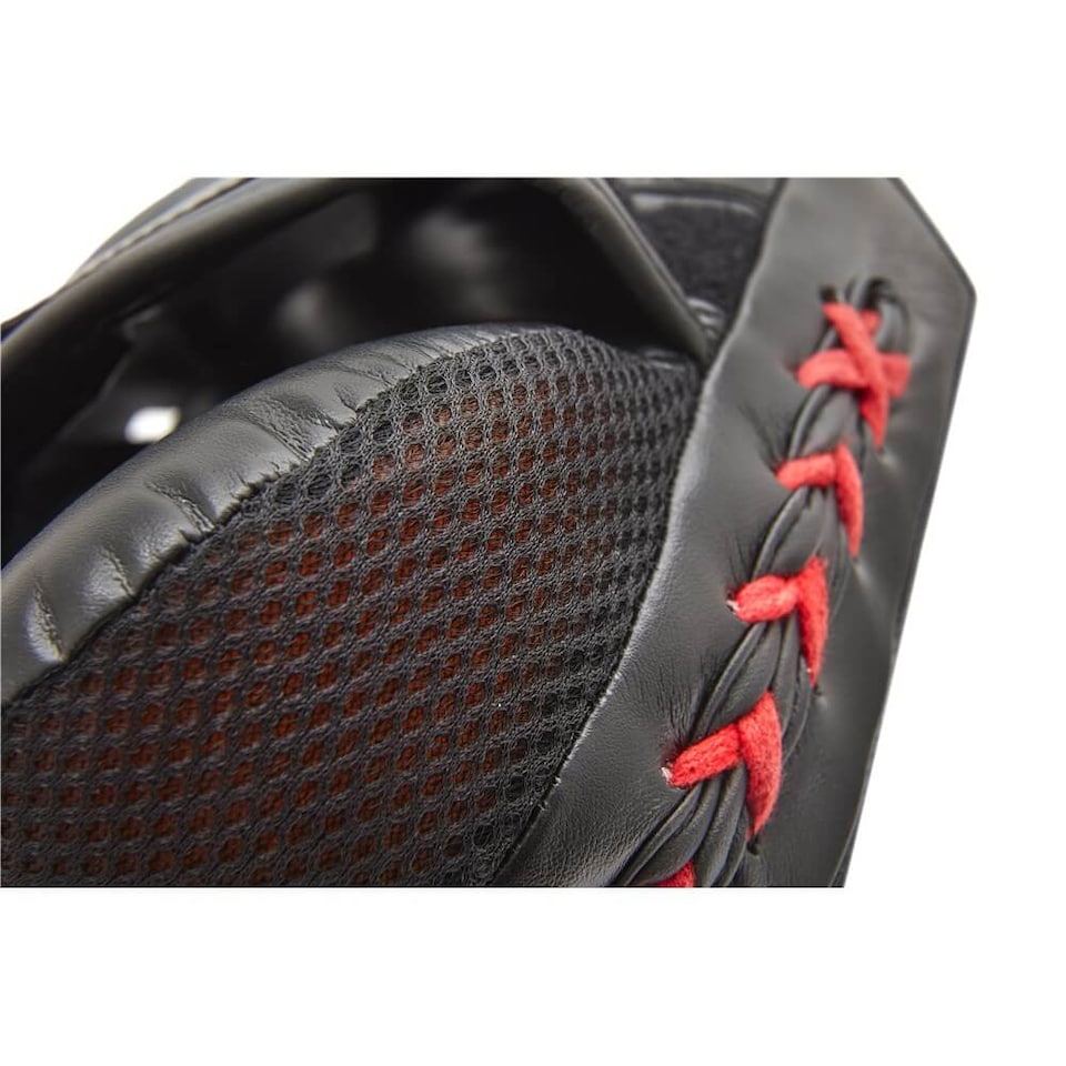 image 1 of Reebok Hook and Jab Focus Pads — Curved Synthetic Leather Boxing Mitts with Thick EVA/PU Foam, One Size, Black | Black | Black | One Size