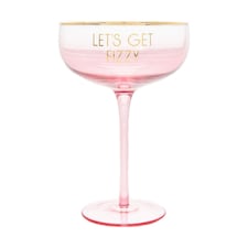 Lesser & Pavey Novelty Pink Coupe Cocktail Glass - Let's Get Fizzy