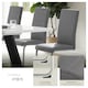 image 4 of Dining Chairs - cantilevered, high backrest, flat steel frame - Set of 4 Grey