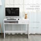 image 3 of HOMCOM Modern Computer Work Desk Table Study Shelf Drawer Writing Station White