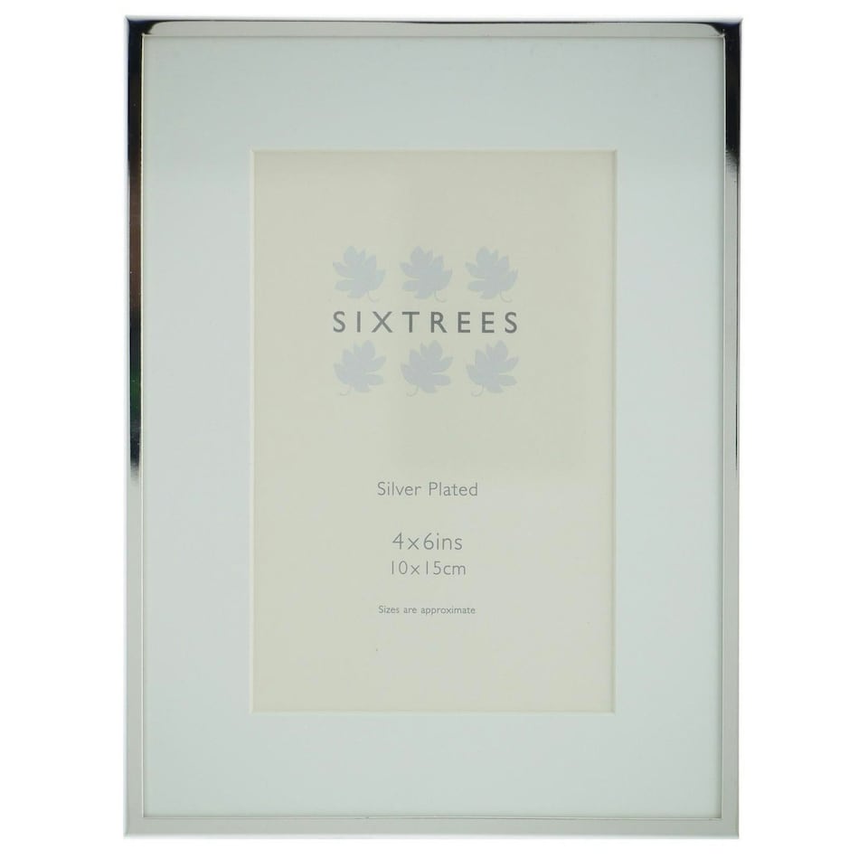 image 1 of Sixtrees Silver Plated Park Lane 4 X 6" Photo Picture Frame N/A | One Size